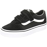 Vans Unisex Kinder Ward V Sneaker, Suede Canvas Black White, 39 EU