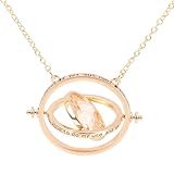 ZLESAGII Zeitumkehrer Kette Hermine mit Sanduhr Anhänger 360 Grad Halskette Gold Charme Film Liebhaber Fan-Merch Kinder Geschenk Schmuck