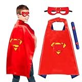 Tydeus Halloween Kostüm Kinder, Capes Rot und Masken für Kinder, Geschenke für Kindergeburtstag Umhang, Kostüme Halloween Fasching Cosplay für Junge Mädchen 3-9 Jahre