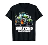 Dorfkind Traktor & Trecker T-Shirt für Landwirte & Bauern, Dorfkinder - Unisex, Schwarz, S