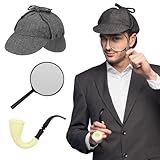 Boland 33201 - Detektiv Set für Kostüme, Zubehör für Karneval, Kostüm-Set, Mütze, Lupe und Pfeife, Mottoparty, JGA