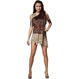 dressforfun 900573 - Damenkostüm Steinzeit Girlie, Kurzes, ärmelloses Kleid mit Leopardenmuster (S | Nr. 302753)