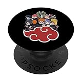 Naruto Shippuden Akatsuki Group SD PopSockets mit austauschbarem PopGrip