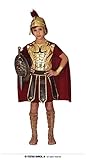 FIESTAS GUIRCA Römer Kostüm Kinder Jungen Gladiator Kostüm - Alter 7-9 Jahre - Römischer Krieger inkl. Römer Helm mit Helmbusch - Zenturio Ritter Länderkostüm für Karneval, Fasching, Halloween