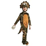Spooktacular Creations Halloween Kind Triceratops Kostüm, braun Unisex Kleinkind Kinder realistische Dinosaurier Onesie Jumpsuit für Carnival Dress Up Party