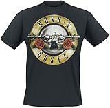 Guns N' Roses Distressed Bullet Männer T-Shirt schwarz XL 100% Baumwolle Band-Merch, Bands