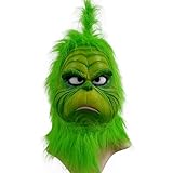 LePyCos Grinch-Maske aus Latex, Weihnachten, Halloween, Deluxe-Party- und Cosplay-Requisite (Maske 2)