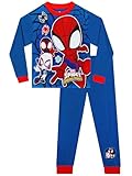 Marvel Spiderman Schlafanzug | Spidey Und Seine Super-Freunde Pyjama Jungen | Schlafanzüge Für Jungen | Blau 98