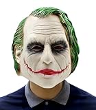 Clown Maske, Realistische Halloween Party, Latex, Gruselige Maske für Kinder und Erwachsene, Cosplay, Costum, Gruselige Joker Maske, Requisiten, Geschenkidee für Halloween