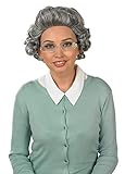 Fun Shack Oma Perücke, Perücke Oma, Perrücke Oma, Perücke Grau Oma, Graue Perücke Oma, Perücke Oma Alte Frau, Alte Oma Perücke, Oma Kostüm Alte Frau, Oma Brille Fasching