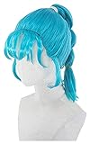 ydound Wig Anime Cosplay Bulma Cosplay Perücke Blau Twist Braid Hair for Mädchen Frauen Halloween Karneval Party Geschenk