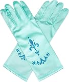 LUYANFX Prinzessin Handschuhe Mädchen Prinzessin Kostüme Zubehör, Prinzessin Dress up Accessoires Handschuhe Weiß, Kostüm Handschuhe für Geburtstag, Karneval und Fasching (Blau)