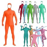 Warehouse Deals Angebote, Ganzkörperanzug Damen Herren Greenscreen Anzug Zentai Suit Halloween Ganzkörper Slenderman Kostüm Jugendliche Bodysuit Man Catsuit Männer Orange, L