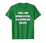 Baum Kostüm Baum T-Shirt für Damen Karneval Fasching Grün S Baumwolle Polyester Kurzarm Rundhals Klassisch Casuales T-Shirt mit Buchstabenmuster