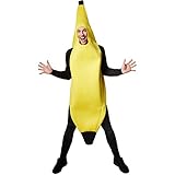tectake dressforfun Kostüm Banane Bananenkostüm | Super lustiges, ärmelloses, längeres Oberteil | Stabiles Material | Cooles und ulkiges Kostüm (M | Nr. 301625)