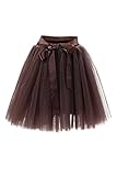 MisShow Tutu Damenrock Tüllrock 50er Kurz Ballet Tanzkleid Unterkleid Cosplay Crinoline Petticoat für Rockabilly Kleid