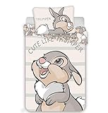 Disney Baby-Bettbezug Panpan Bambi, 100% Baumwolle, Bettwäsche 100 x 135 cm, Kissenbezug 40 x 60 cm