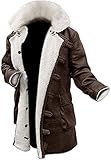 Aksah Fashion s Herren Tom Hardy Bane Dark Knight Rises Echtledermantel Schwarz Kostüm, braun, XL