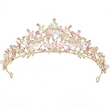 Damen Krone Diadem Prinzessin Krone Mädchen Tiara Kristallkrone Kupfer Zirkon Kinder Kristalle Braut für Hochzeit Festzüge verkleiden Party Zubehör