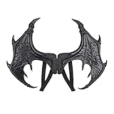 Yeeteesy Halloween Drachen Flügel Maskerade Drachenflügel Cosplay Party Geschenk Requisiten für Kinder Jungen Mädchen und Erwachsene (Flügel Schwarzer)