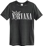 Amplified - Herren Rock Band T-Shirt - Nirvana In Utero (Grau) (S)