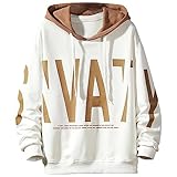 Moshtashio Hoodie Herren Kapuzenpullover Langarm Sweatshirts Basic Pullover Classic Männer Sweatjacke Unisex Casual Frühling Herbst Winter (Weiß, x_l)
