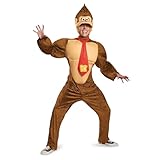 Super Mario Bros DIS98821D Nintendo Donkey Kong Disguise Offizielles Super Mario Erwachsene Deluxe Kostüm Faschingskostüme Männer Karneval Geburstag Costume, Herren, Cartoon, X-Groß