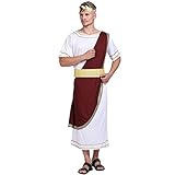 EraSpooky Erwachsener Kaiser von Rom Caesar Kostüm Griechischer Gott Karneval Kostüm