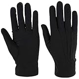 Schwarze Handschuhe | in Einheitsgröße | mit Biesen | für Damen - Herren | Accessoire zu Karneval, Fasching und Halloween