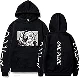 Sybnwnwm One Piece Hoodie Zoro Ruffy Cosplay Pullover Anime Hoodies Langarm Sweatshirt Kapuzenpullover Pulli