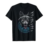 Viking Valhalla Krieger Normanne Runenkreis Götter Nordischer Kompass Wikinger T-Shirt, Schwarz, Klein, Unisex, Kurzarm, T-Shirt, Norse Mythology Wolf Rune T-Shirt