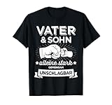 Papa & Sohn stark unschlagbar für Vater Vatertag Geburtstag T-Shirt