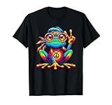 Batik-Hippie-Frosch, Friedenszeichen, 70er Jahre Party & 60er Jahre Kostüm T-Shirt