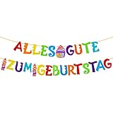Bohoman Geburtstagsgirlande Alles Gute Zum Geburtstag Girlande Bunt Happy Birthday Girlande Filz Buchstaben Geburtstagsbanner für Geburtstagsfeier Dekorationen