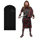 WOOOOZY Herren-Kostüm Highlander Deluxe, Gr. 46-48 - inklusive praktischem Kleidersack