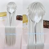 VLEAP 39' 100cm lang Anime Kuroshitsuji Black Butler Undertaker Under taker Hitzebeständige Haare Cosplay Kostüm Mode Perücke