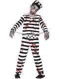Smiffys Zombiekostüm Sträfling, mit Hose, Oberteil, Mütze und Handschellen