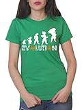 Son Goku Evolution Damen T-Shirt Goku Dragon Master Son Ball Vegeta Turtle Roshi Db, Farbe:Grün;Größe:XXL