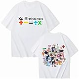 Baumwoll T-Shirt Ed She-Eran Tour Bedrucktes T-Shirt Für Männer Und Frauen O Ausschnitt Kurzarm T-Shirt Rapper-Shirt Popmusik Fan Geschenk XS-3XL-Black||XS