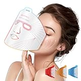 IBORRIA LED-Gesichtsmaske mit Rotlichttherapie, Led Maske Lichttherapie für Gesicht und Haut, 3-Farben-LED mit Nahinfrarotlicht, Pflegegerät für alle Hauttypen, zu Hause (Weiß), für Anti-aging,Falten