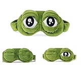 Apanphy Augenmaske, Flusen Karikatur Frosch Schlafen Lustige Neuheit Augen Abdeckung Eyeshade Reise Maske (Grün)