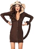 LegAvenue Damen Cozy Monkey Kostüme, Moccaccino,tan, M