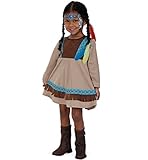 KarnevalsTeufel Kinder-Kostüm 'Indianer Kleine Feder' Ureinwohner Wilder-Westen-Outfit Gr 86, 98 (86)