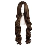 MapofBeauty 31'/80cm Glamorous weibliche lange lockiges Haar Anime Perücke (Braun)