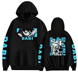 Yanny Dabi Anime Hoodie Academia Ochaco Uraraka Sweatshirt Tomura Shigaraki Hero Deku Pullover Kirishima Cosplay (DE/NL/SE/PL, Alphanumerisch, M, Regular, Regular, Black 2)