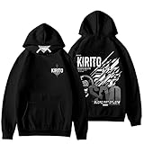 MEDM 2023 Anime Sao Sword Art Online Kirito Kirigaya Kazuto Cosplay Hoodie Hip Hop Graphic Sweatshirts Poleron Hombre St Herren-Clothes-style2||XS