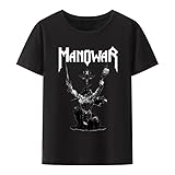 Manowar Mens T-Shirt Men Women Summer Fashion Loose Breathable Streetwear Tops Unisex Hip-hop Casual Graphic Tee Camisetas