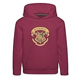 Spreadshirt Harry Potter Hogwarts Wappen Kinder Premium Hoodie, 152/164 (12-14 Jahre), Bordeaux