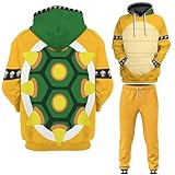 Lmetsky Anime-Cosplay-Kostüm, Hoodie, Sweatshirt, Anime-Hoodie, 3D-Druck, Erwachsenen-Outfit, Herren, 2-teilig, gelb, Medium