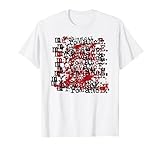 My Chemical Romance T-Shirt mit Revenge Logo On Repeat - Damen, Weiß, S, Kurzarm, Klassisch, Unisex-Erwachsene, Polyester 100%